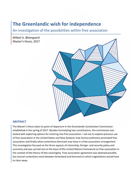 The Greenlandic Wish for Independence an Investigation of the Possibilities Within Free Association