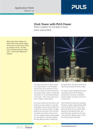 Application Note Clock Tower with PULS Power