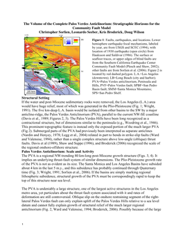 1 the Volume of the Complete Palos Verdes Anticlinorium: Stratigraphic