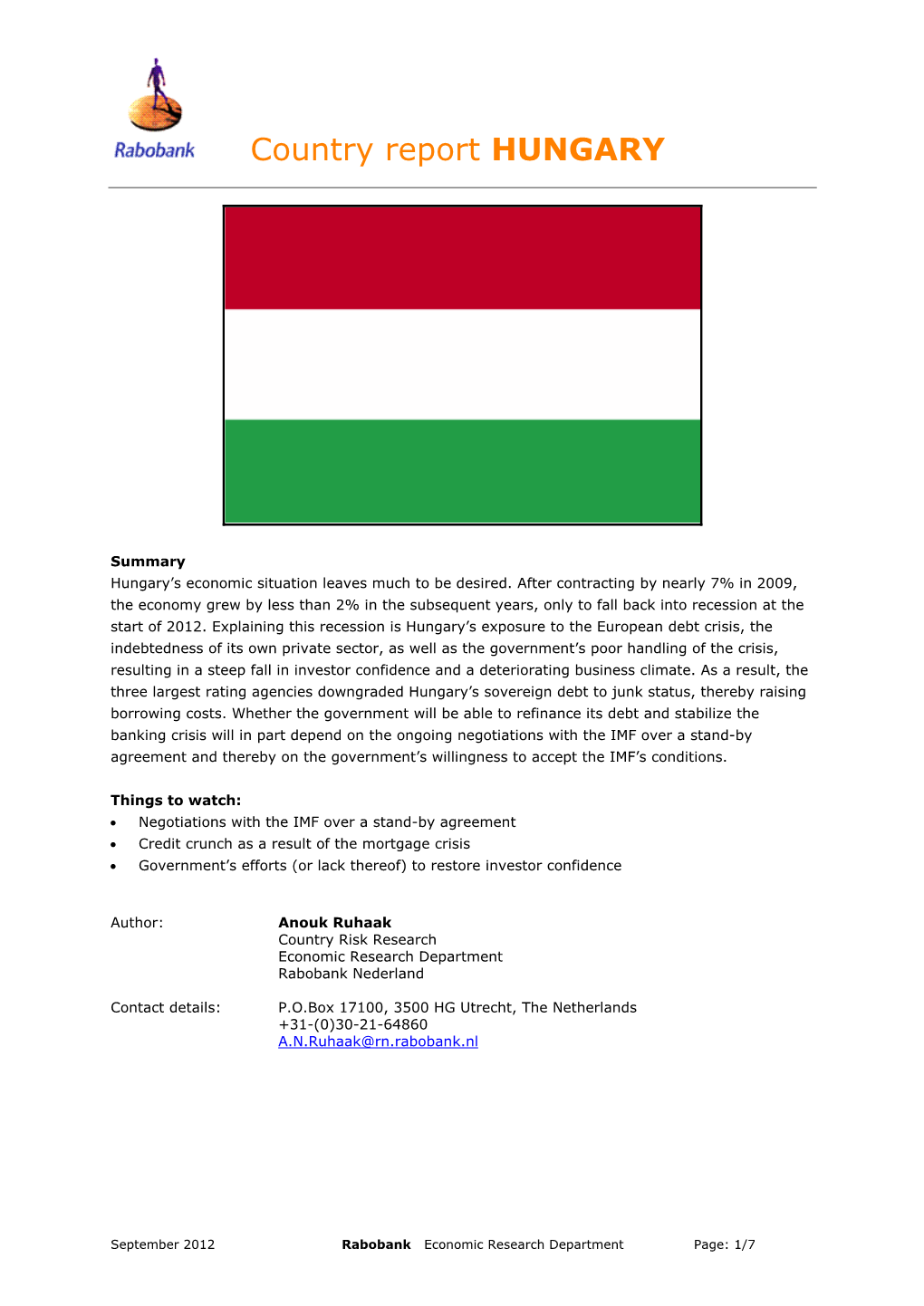 Hungary (Country Report)