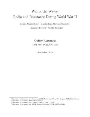 War of the Waves: Radio and Resistance During World War II