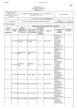 EC 11A Designated Location Identity