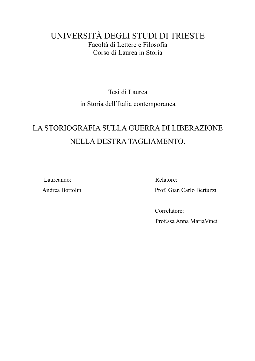 Tesi Di Laurea Andrea Bortolin