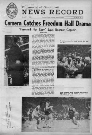 University of Cincinnati News Record. Thursday, March 28, 1963. Vol. XLVIII, No