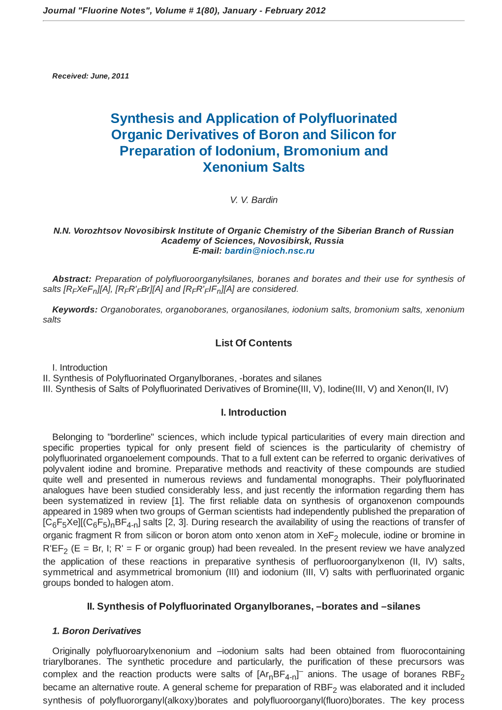 Synthesis and Application of Polyfluorinated Organic Derivatives of Boron and Silicon for Preparation of Iodonium, Bromonium and Xenonium Salts