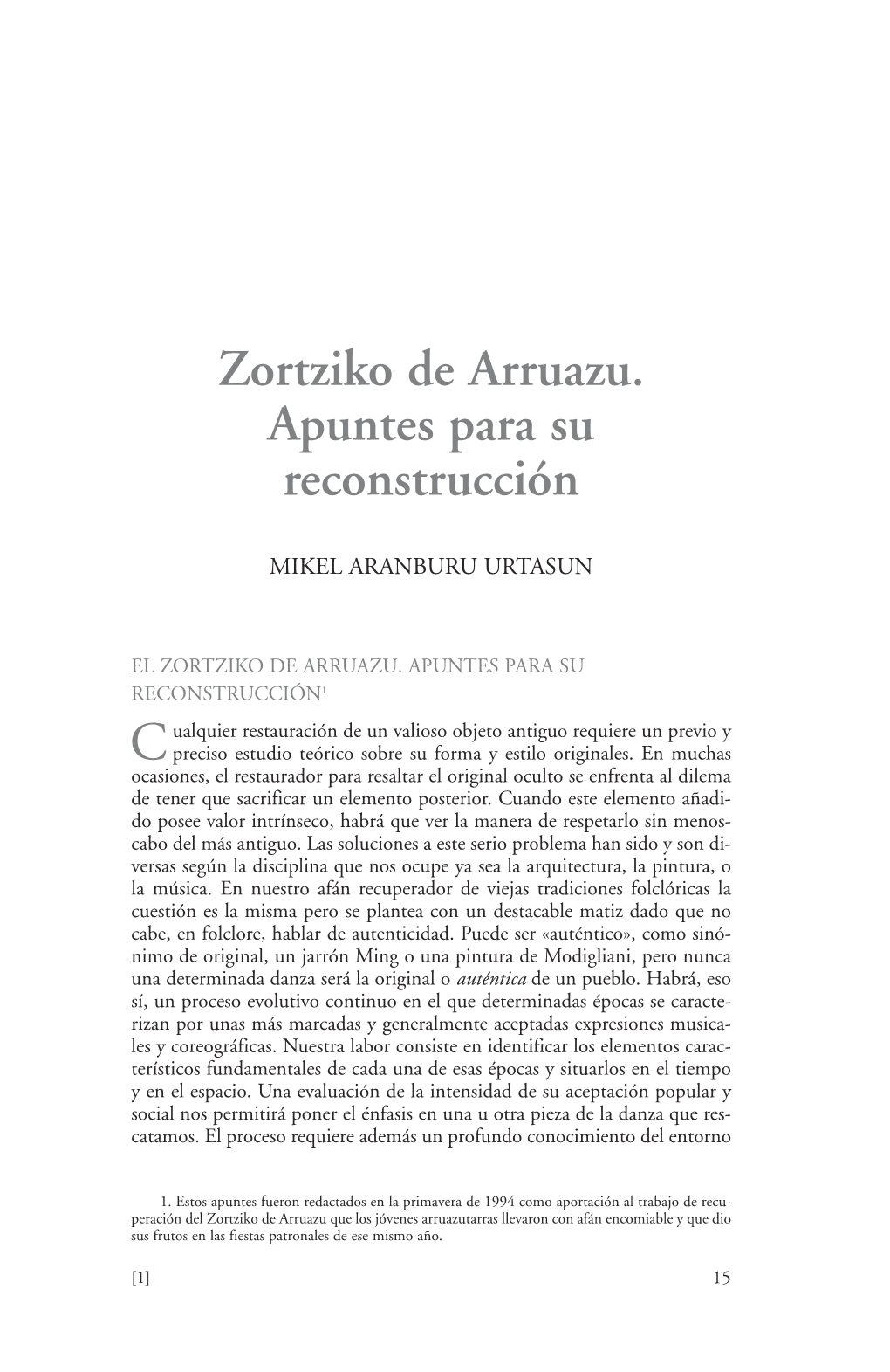 Zortziko De Arruazu