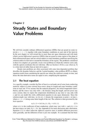 Chapter 2. Steady States and Boundary Value Problems