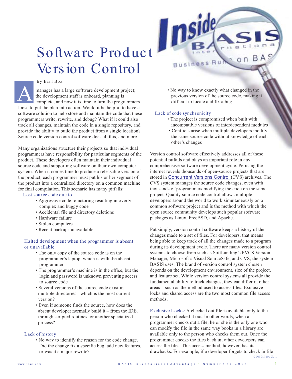 Software Product Version Control