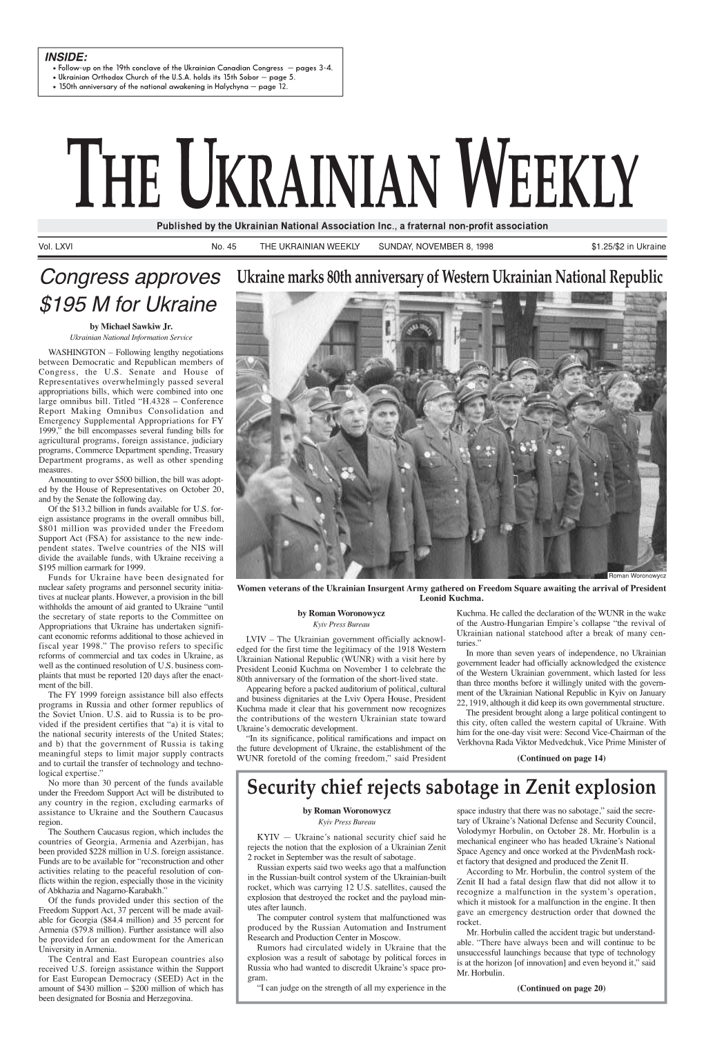 The Ukrainian Weekly 1998, No.45