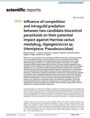 Influence of Competition and Intraguild Predation Between Two Candidate