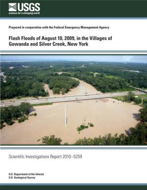 Flash Floods of August 10, 2009, in the Villages of Gowanda and Silver Creek, New York