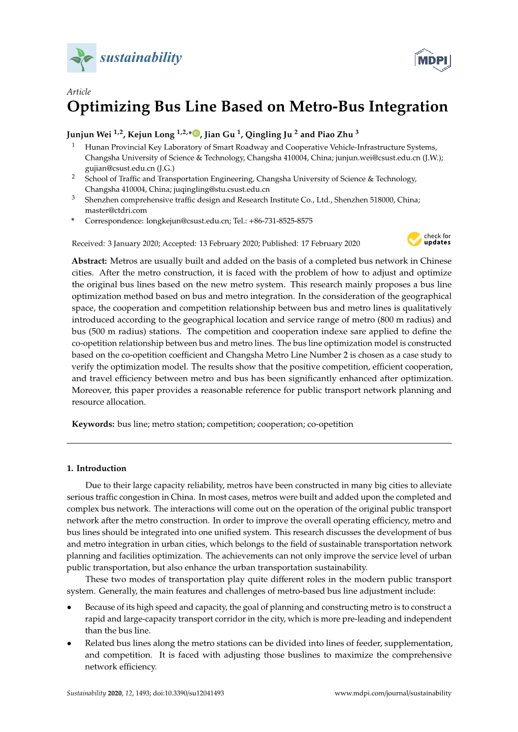 Optimizing Bus Line Based On Metro Bus Integration DocsLib