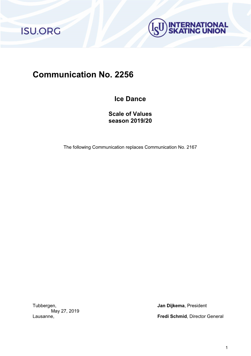 Communication No. 2256