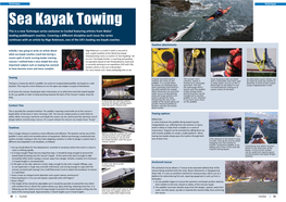 Sea Kayak Towing This Is a New Technique Series Exclusive to Ceufad Featuring Articles from Wales’ Leading Paddlesport Coaches