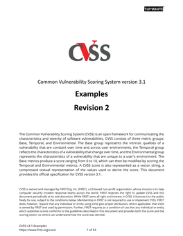 CVSS Version 3.1 Examples