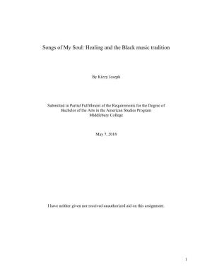 Songs of My Soul: Healing and the Black Music Tradition