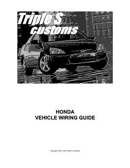 Honda Vehicle Wiring Guide