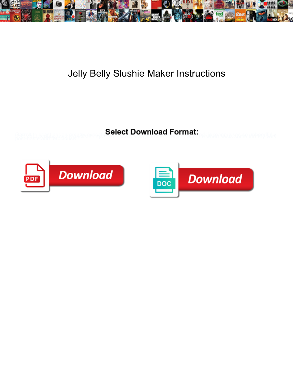 Jelly Belly Slushie Maker Instructions Licenses