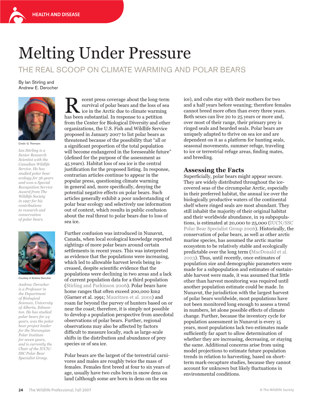Melting Under Pressure the REAL SCOOP on CLIMATE WARMING and POLAR BEARS