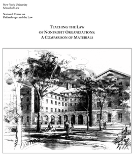 Teaching the Law of Nonprofit Organizations: a Comparison of Materials