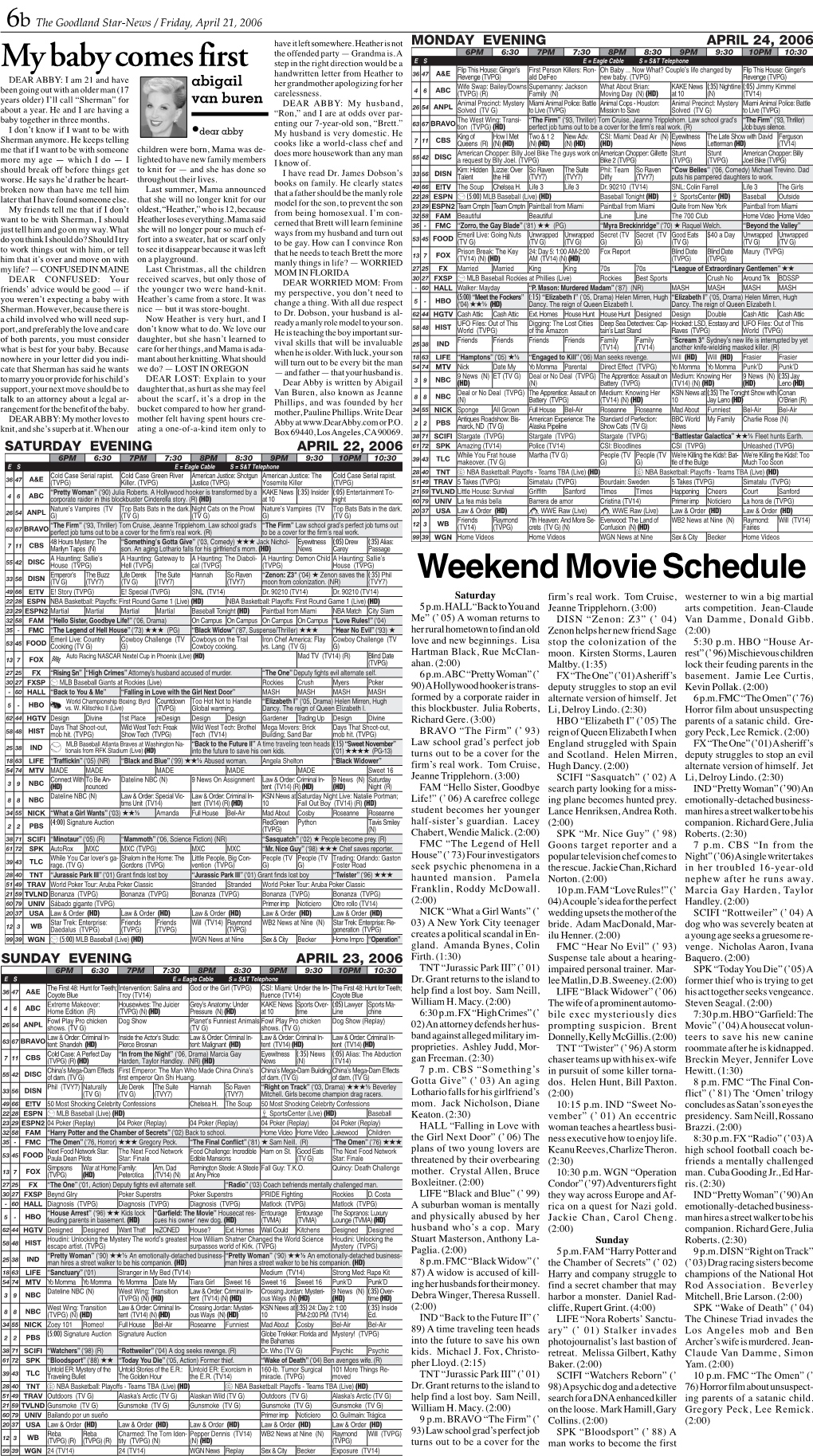 6B the Goodland Star-News / Friday, April 21, 2006 Have It Left Somewhere