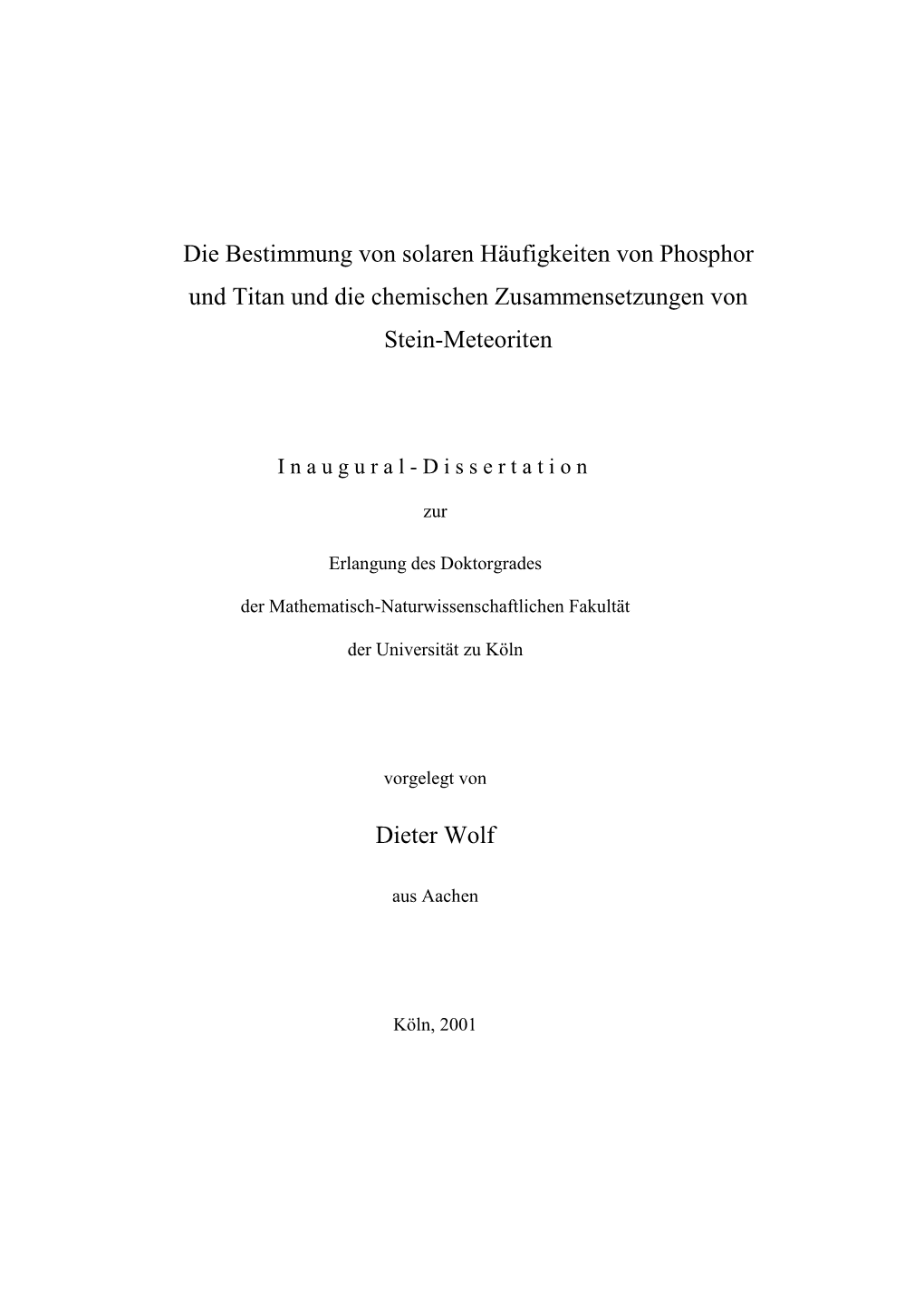 Die Chemischen Zusammensetzungen Chondritischer Meteorite Und Die