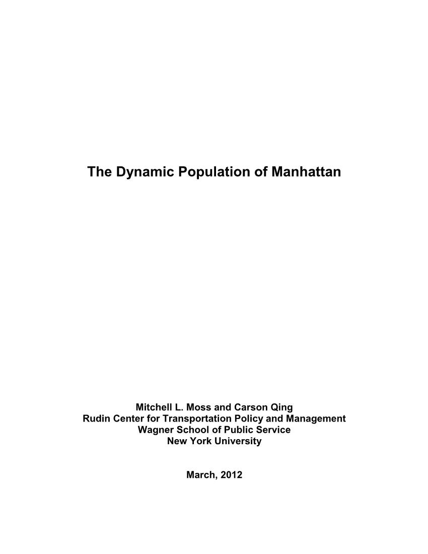 The Dynamic Population of Manhattan