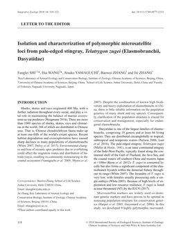 Isolation and Characterization of Polymorphic Microsatellite Loci From