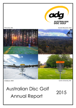 Australian Disc Golf Annual Report 2015