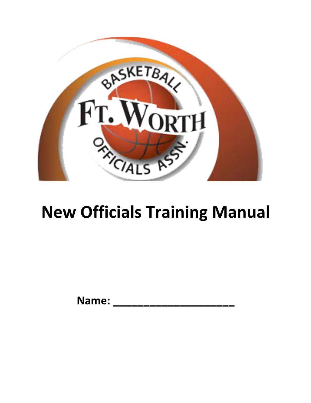 New Officials Training Manual