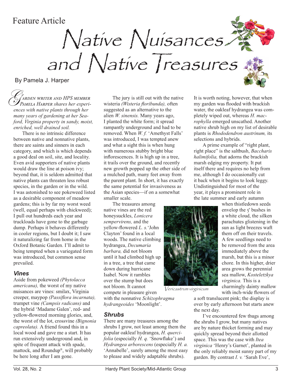 Native Nuisances and Native Treasures by Pamela J