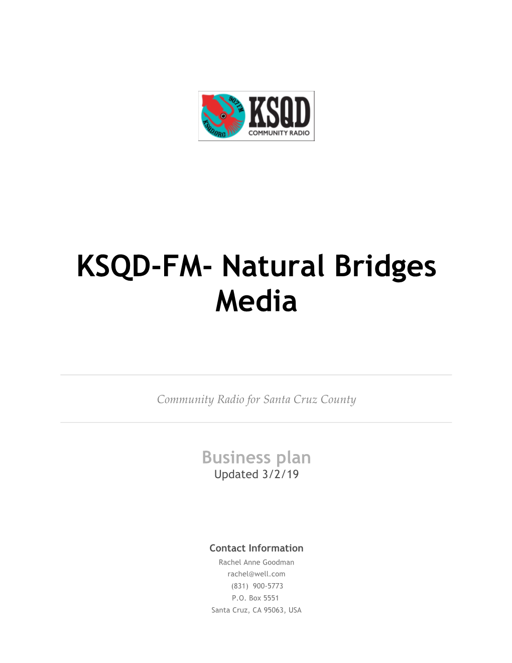 KSQD-FM- Natural Bridges Media