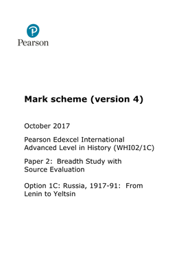 Mark Scheme (Version 4)