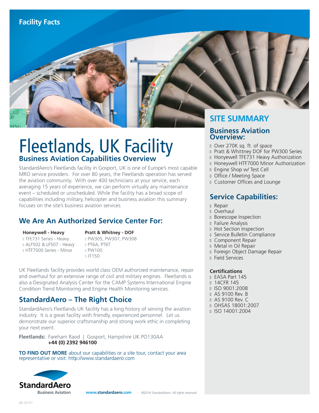 Fleetlands, UK Facility