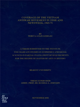 Coverage of the Vietnam Antiwar Movement in Time and Newsweek, 1965-71