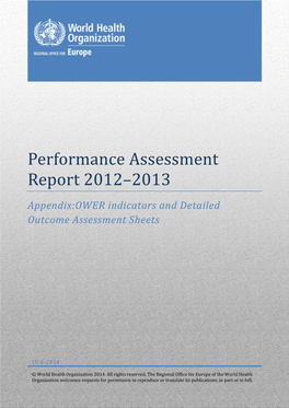 Performance Assessment Report 2012–2013