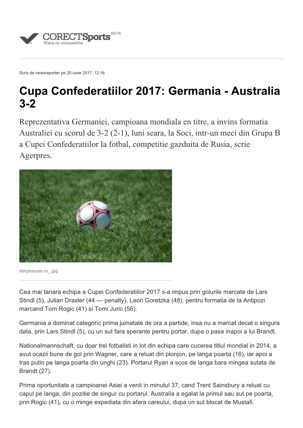 Cupa Confederatiilor 2017: Germania