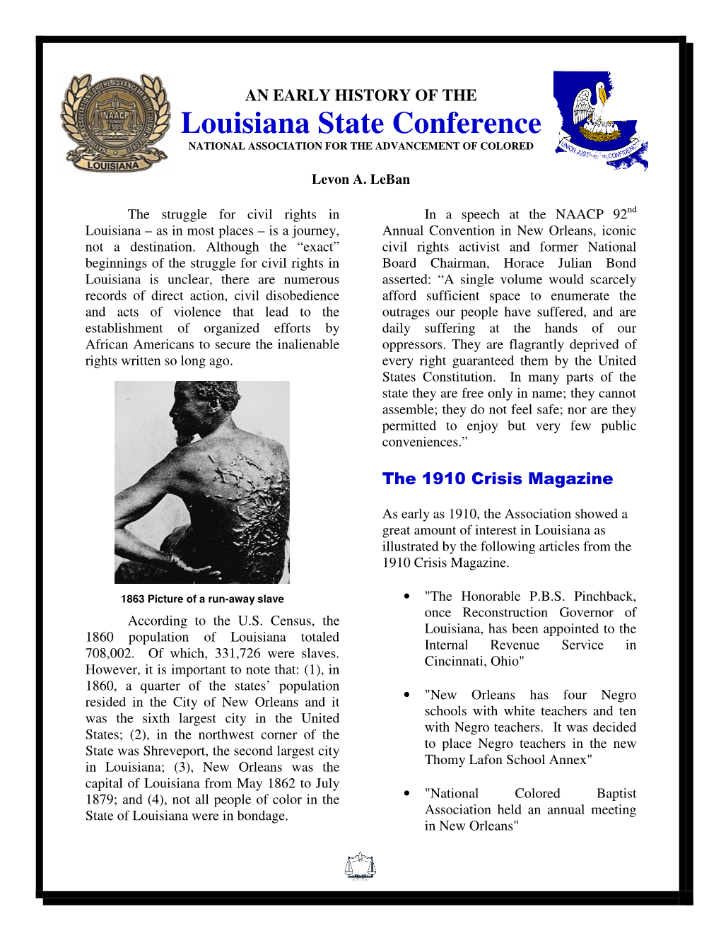 NAACP Louisiana State Conference Had Legal Counselor