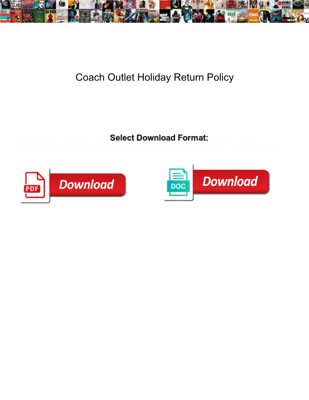 Coach Outlet Holiday Return Policy