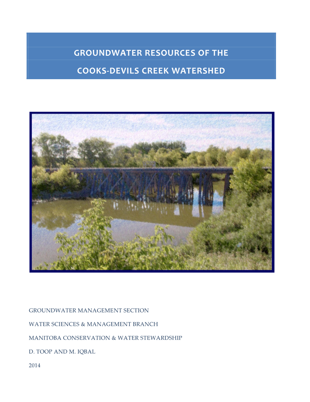 Groundwater Resources of the Cooks-Devils Creek Watershed