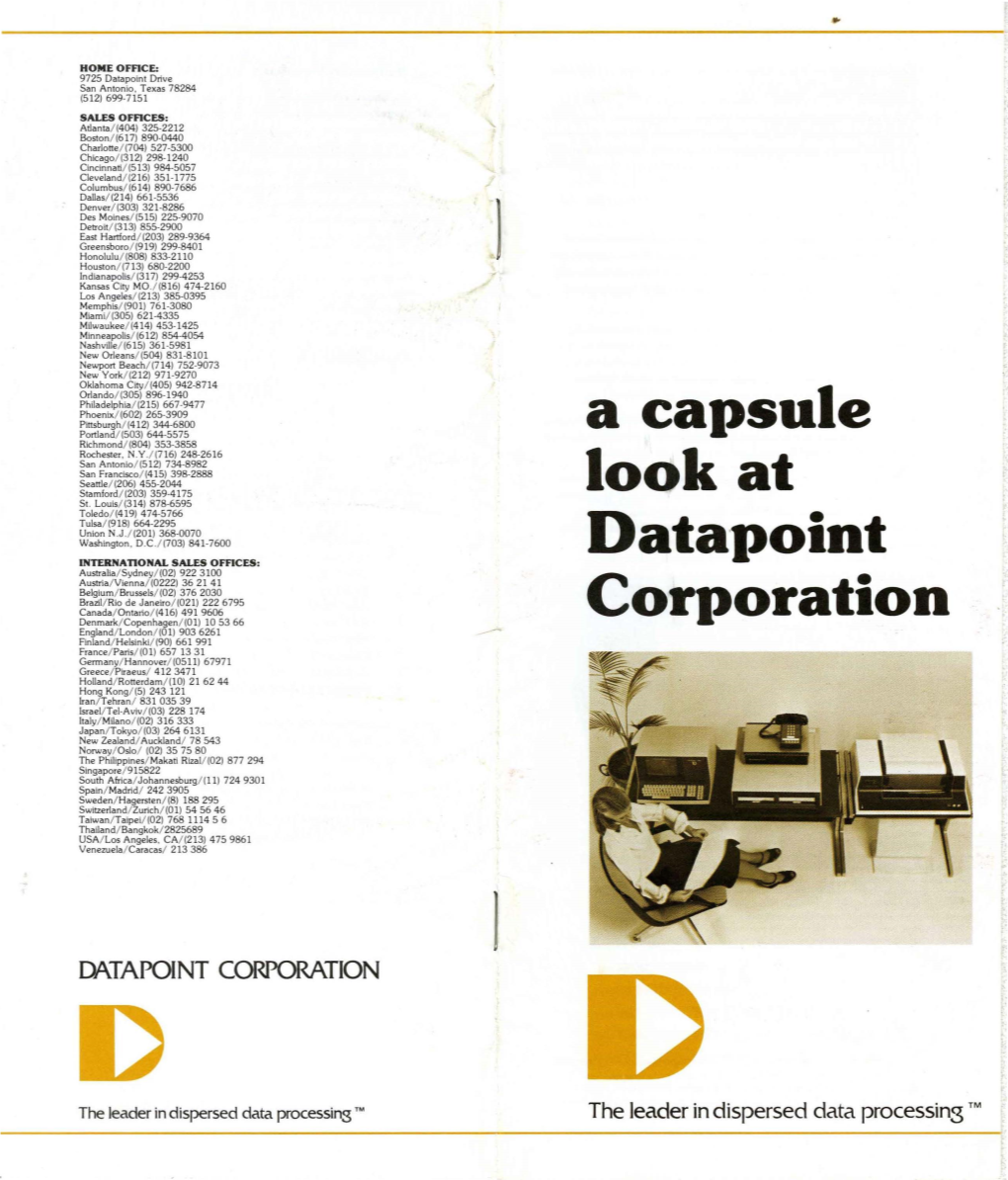 A Capsule Look at Datapoint Corporation