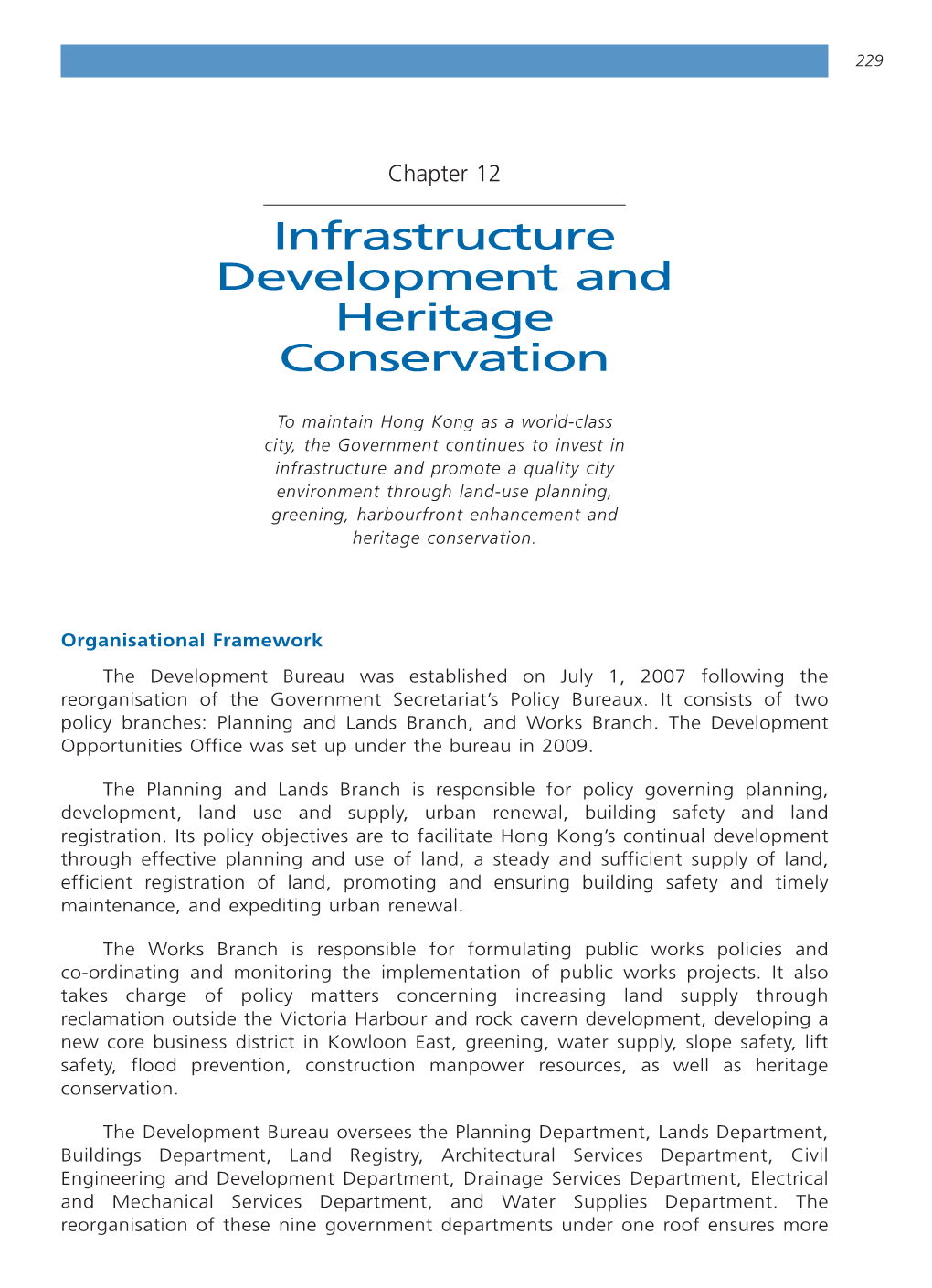 Infrastructure Development and Heritage Conservation