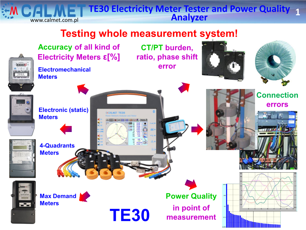 TE30 Electricity Meter Tester and Power Quality Analyzer