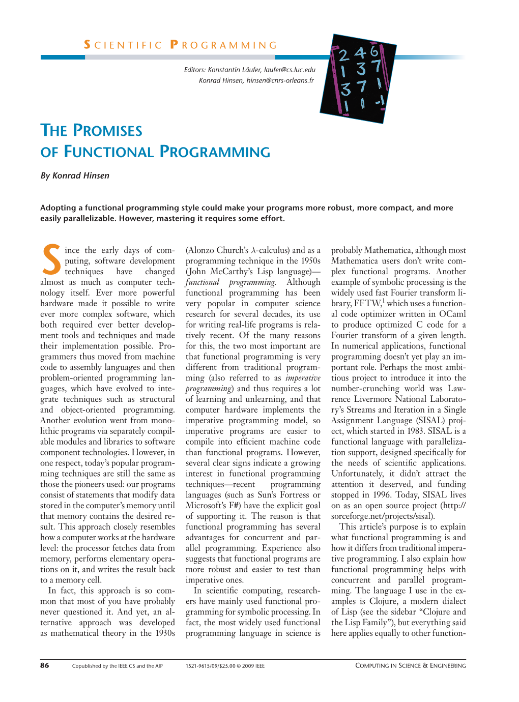 The Promises of Functional Programming