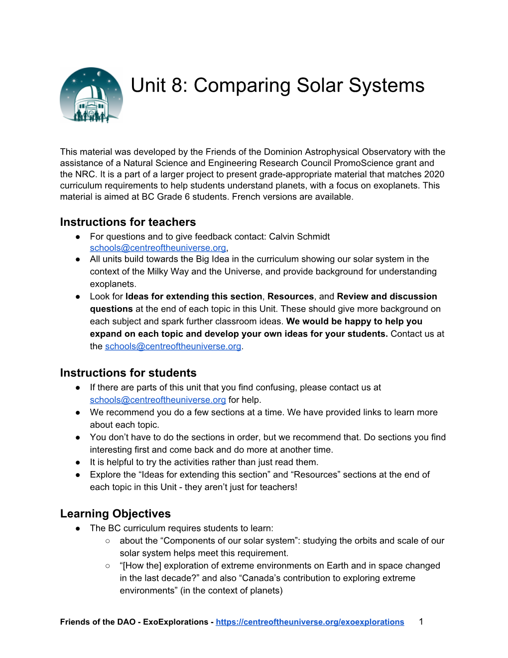 Comparing Solar Systems