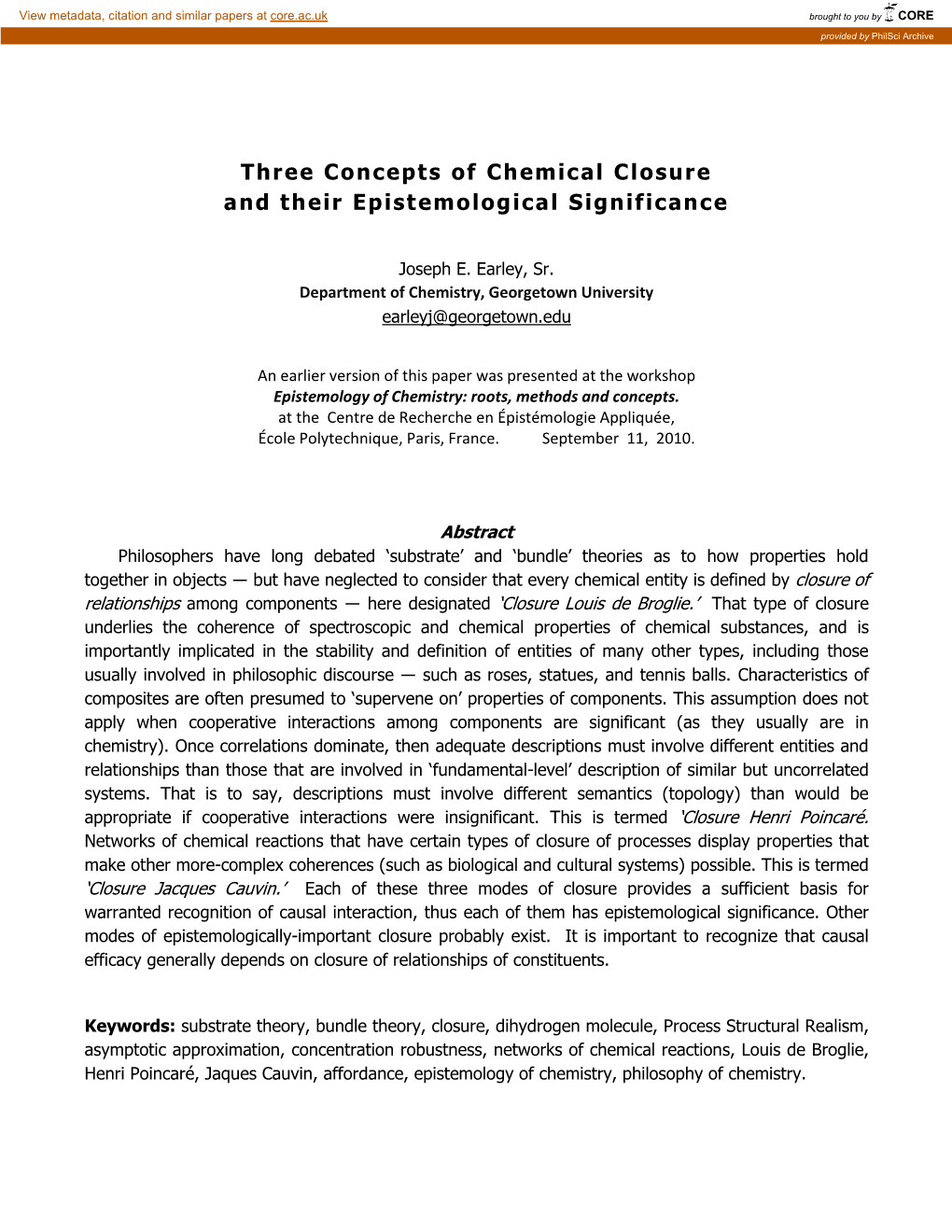 How Properties Hang Together in Chemical Entities