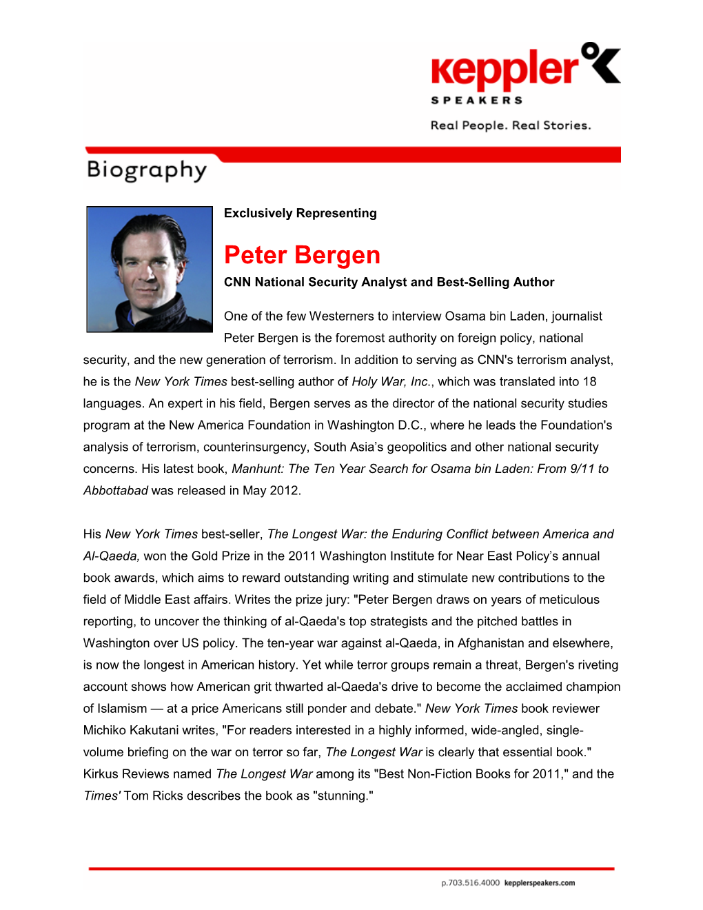 Peter Bergen CNN National Security Analyst and Best-Selling Author