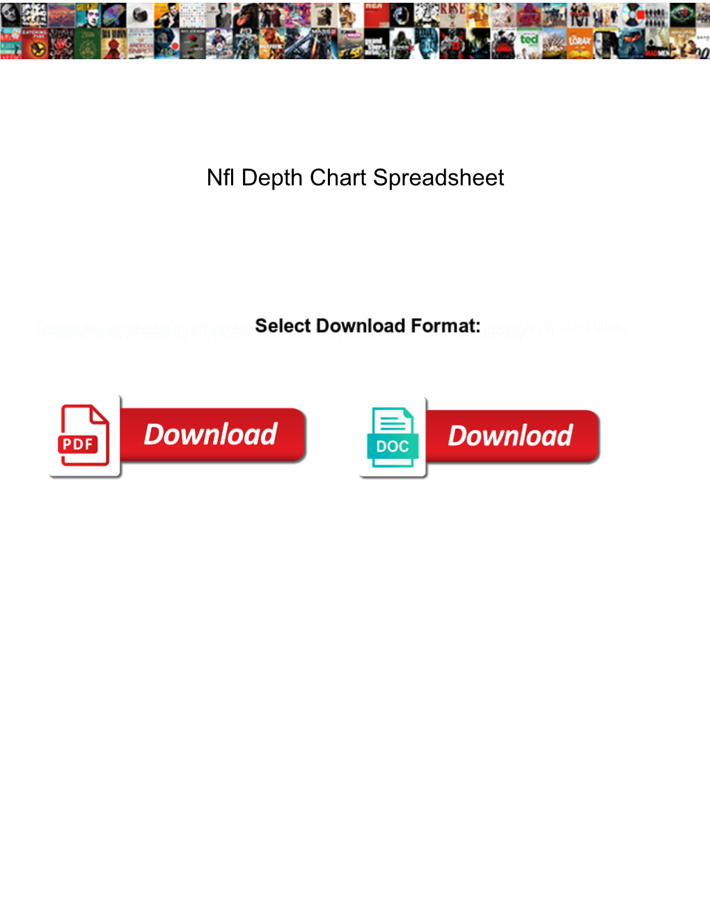 Nfl Depth Chart Spreadsheet