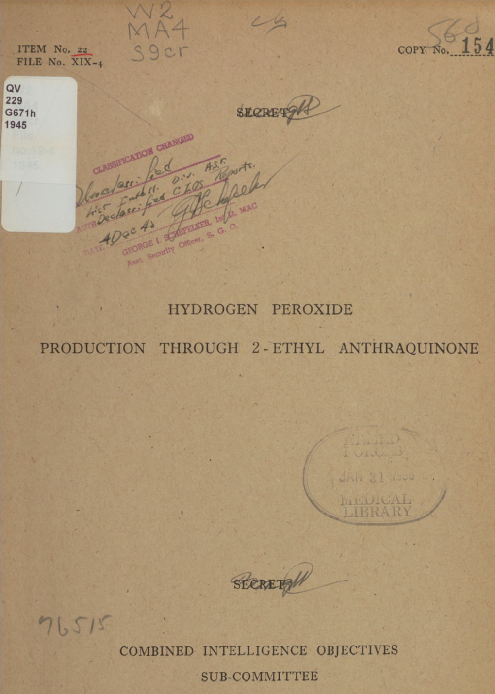 Hydrogen Peroxide, Production of Through 2-Ethyl Anthraquinone