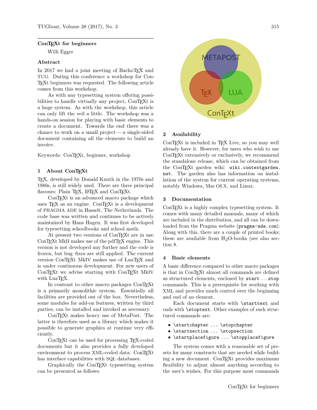 TEX LUA METAPOST Context